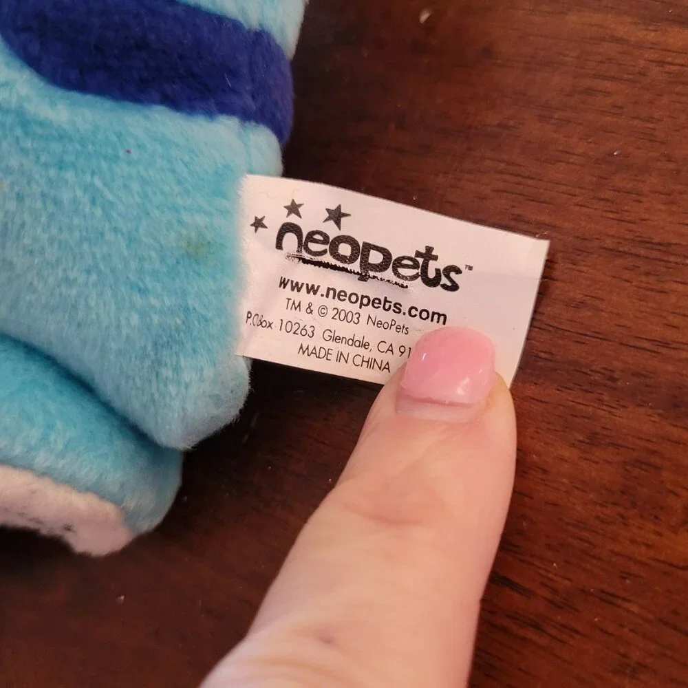Rare Neopets Blue Kougra Plushie Door Hanger 2003. Plush is still Fluffy and puf - Picture 8 of 9